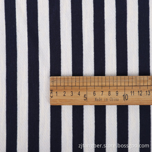 Tissu French Terry Sweat à Capuche Rayé Blanc Noir